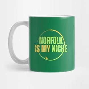 Norfolk is my Niche yellow and green Mug